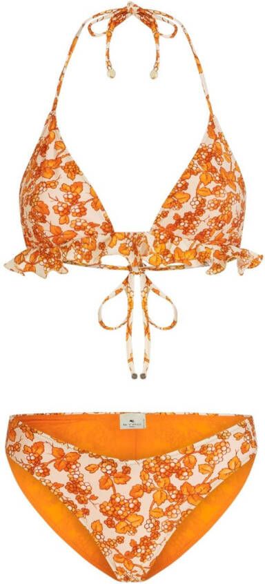 ETRO Bikinitop met bloemenprint Oranje