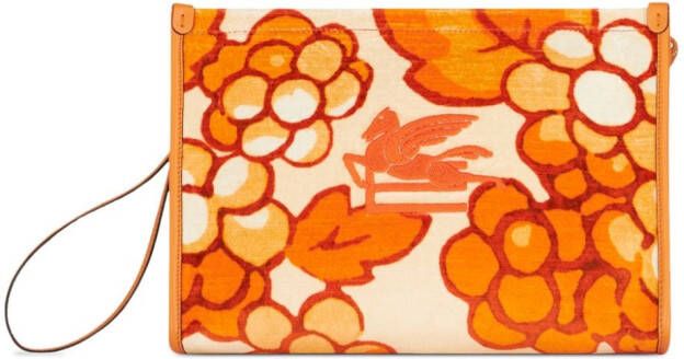 ETRO Fluwelen buidel Oranje