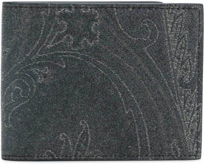 ETRO billfold portemonnee met paisley print Grijs