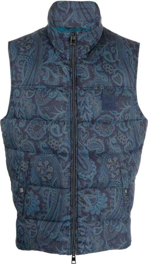 ETRO Bodywarmer met paisley-print Blauw
