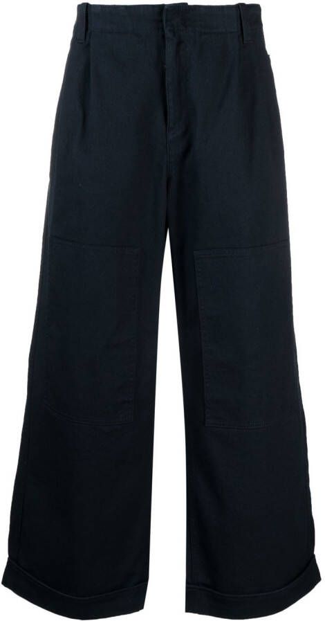 ETRO Broek met wijde pijpen Blauw