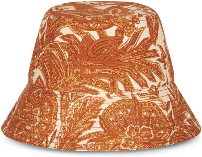 ETRO Cappello vissershoed met geborduurd logo Oranje