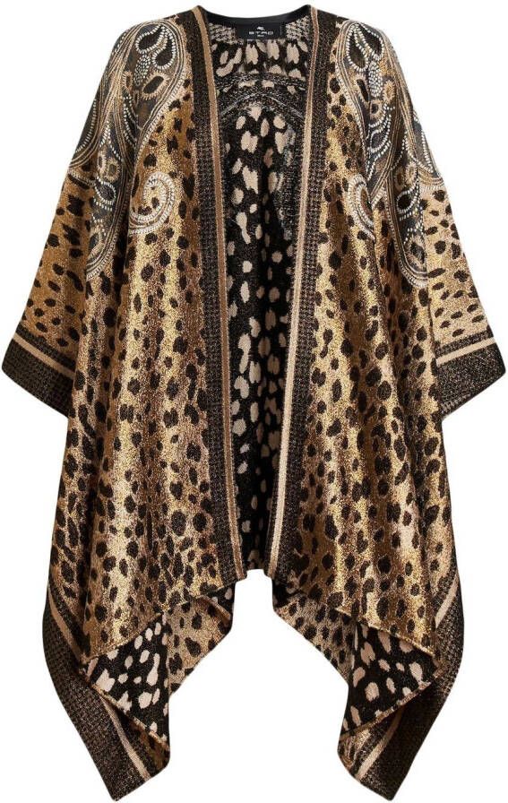 ETRO Gedrapeerde cape Bruin
