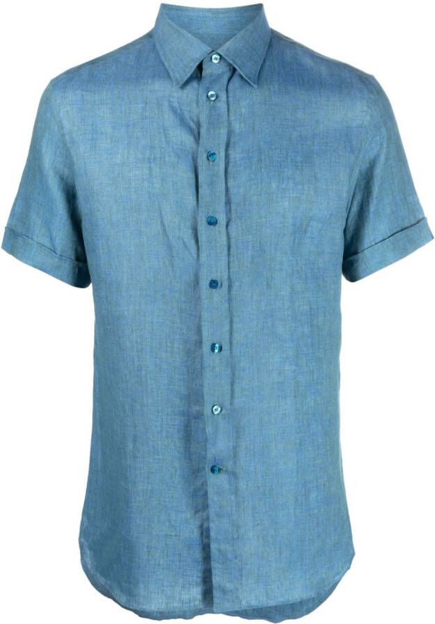 ETRO Overhemd met korte mouwen Blauw