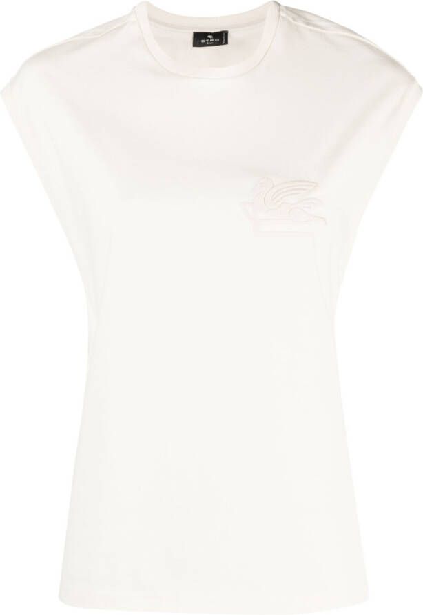 ETRO T-shirt met geborduurd logo Wit