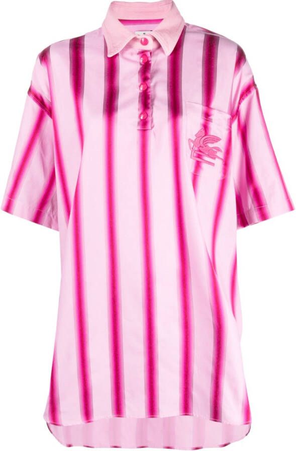 ETRO Blouse met geborduurd logo Roze