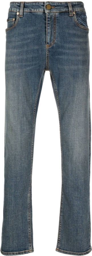 ETRO Jeans met geborduurd logo Blauw