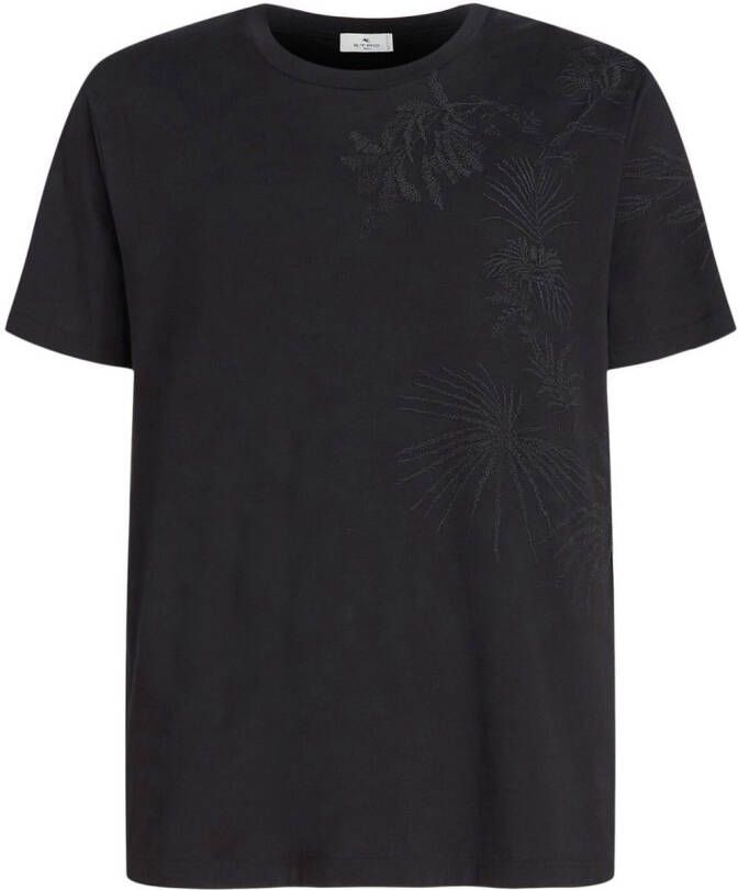 ETRO T-shirt met borduurwerk Zwart
