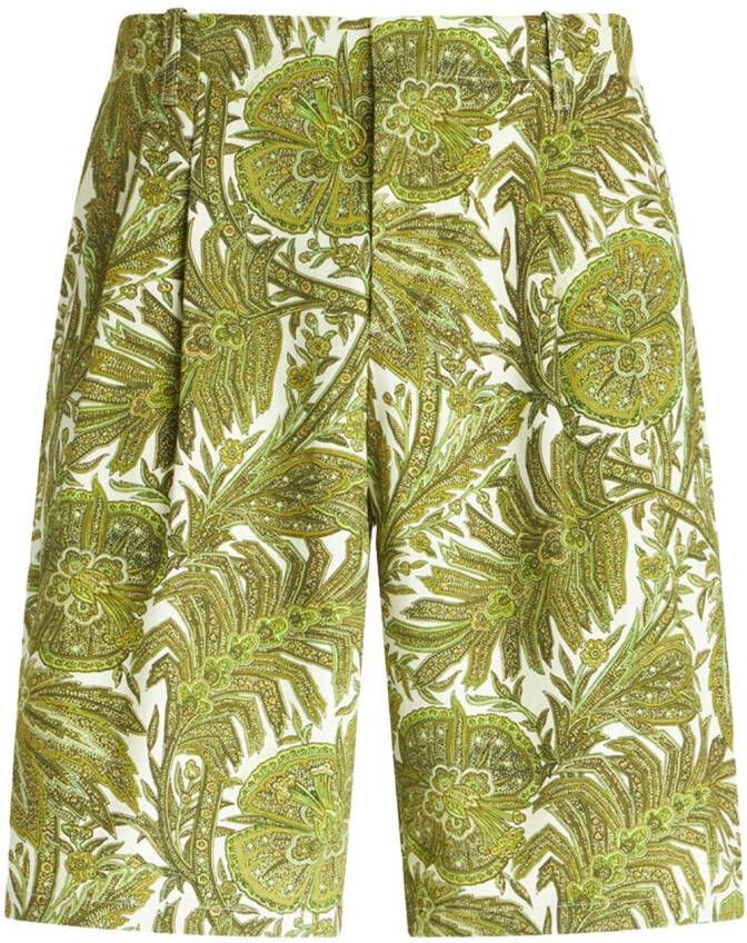 ETRO Shorts met bloemenprint Groen