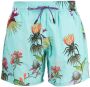 ETRO Zwembroek met bloemenprint Blauw - Thumbnail 1