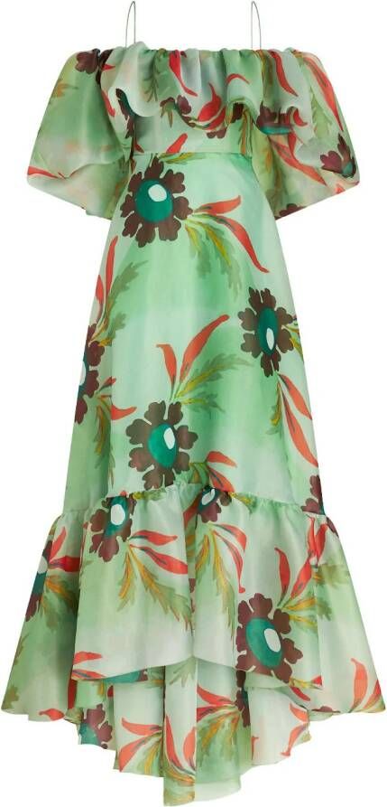 ETRO Maxi-jurk met bloemenprint Groen