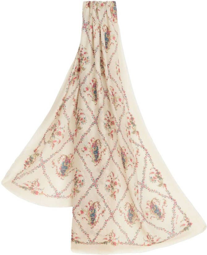 ETRO Sjaal met bloemenprint Wit