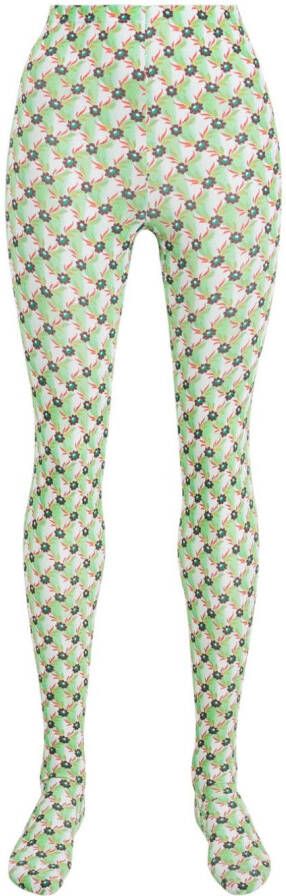 ETRO Floralia floral-print high-waisted tights Groen