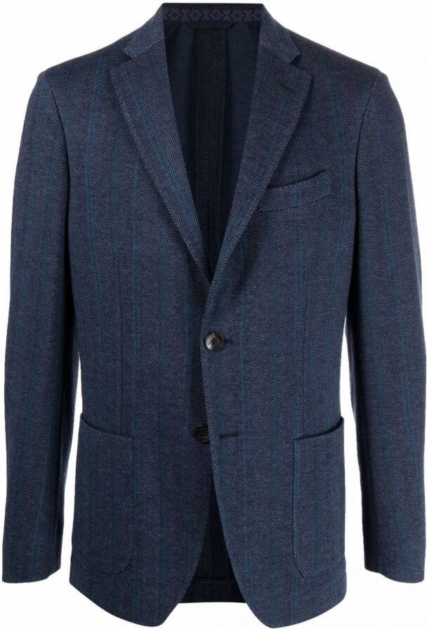 ETRO Gestreepte blazer Blauw