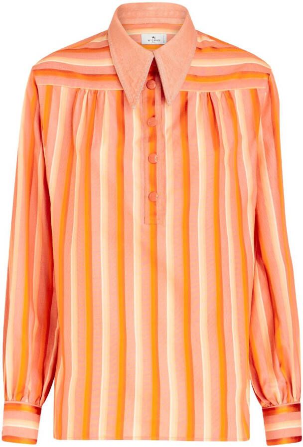 ETRO Gestreepte blouse Oranje