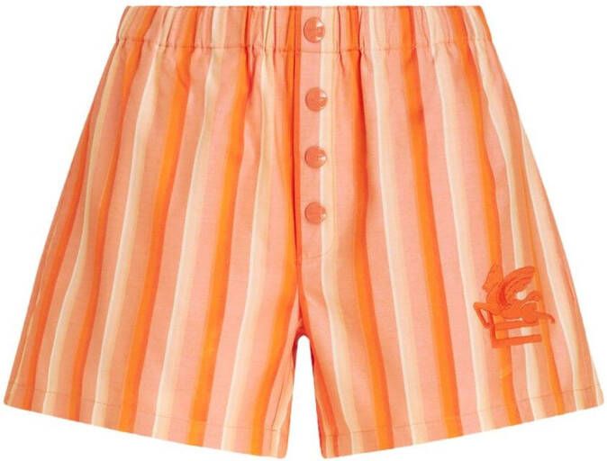ETRO Gestreepte shorts Oranje