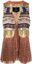 ETRO Gilet met franjes Roze - Thumbnail 1