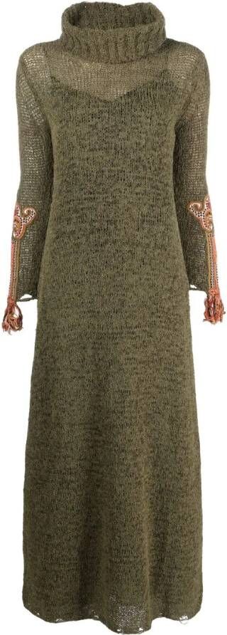 ETRO Jurk met hoge hals Groen