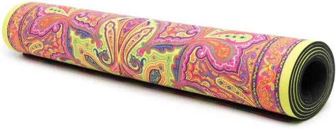 ETRO HOME Yogamat met paisley-print Geel