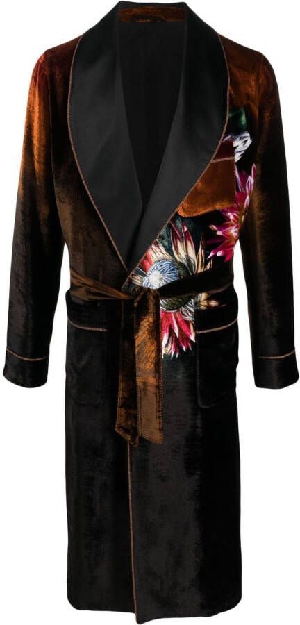 ETRO Jack met bloemenprint Zwart