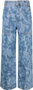 ETRO Jeans met bloemenprint Blauw