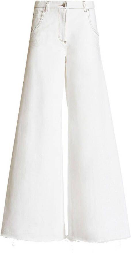 ETRO Jeans met wijde pijpen Wit