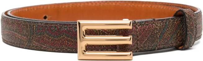 ETRO Leren gespriem Bruin