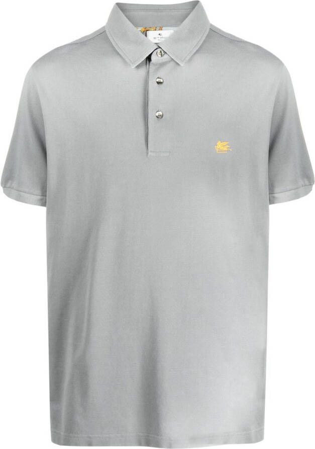 ETRO Poloshirt met geborduurd logo Grijs