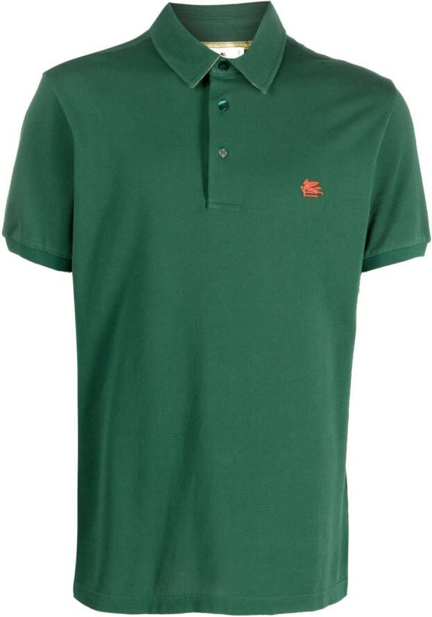 ETRO Poloshirt met geborduurd logo Groen