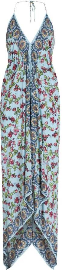 ETRO Maxi-jurk met bloemenprint Blauw
