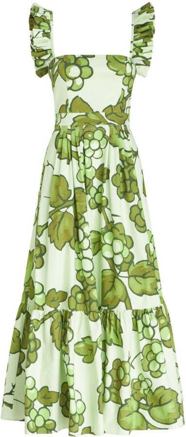 ETRO Maxi-jurk met ruches Groen
