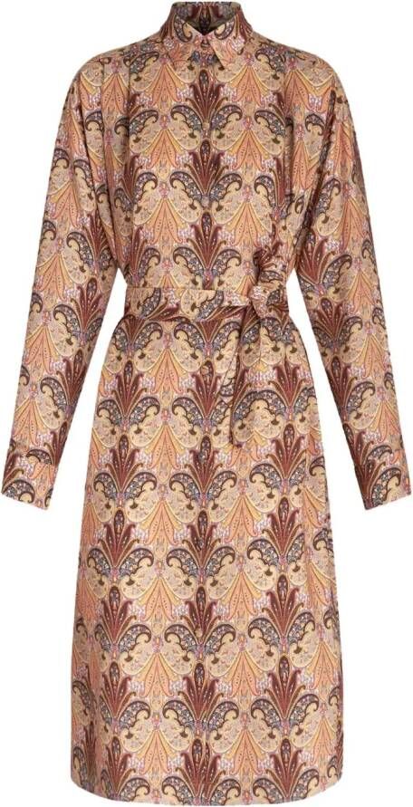 ETRO Midi-blousejurk met paisley-print Beige