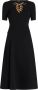 ETRO Midi-jurk met geborduurde bladeren Zwart - Thumbnail 1