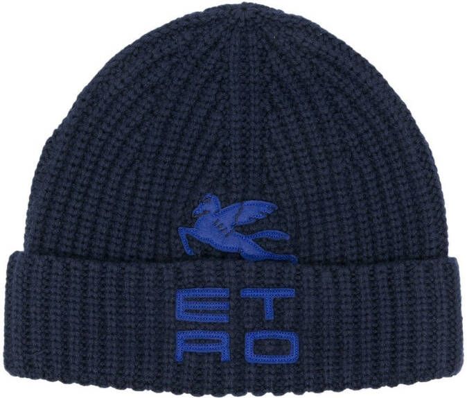 ETRO Muts met geborduurd logo Blauw