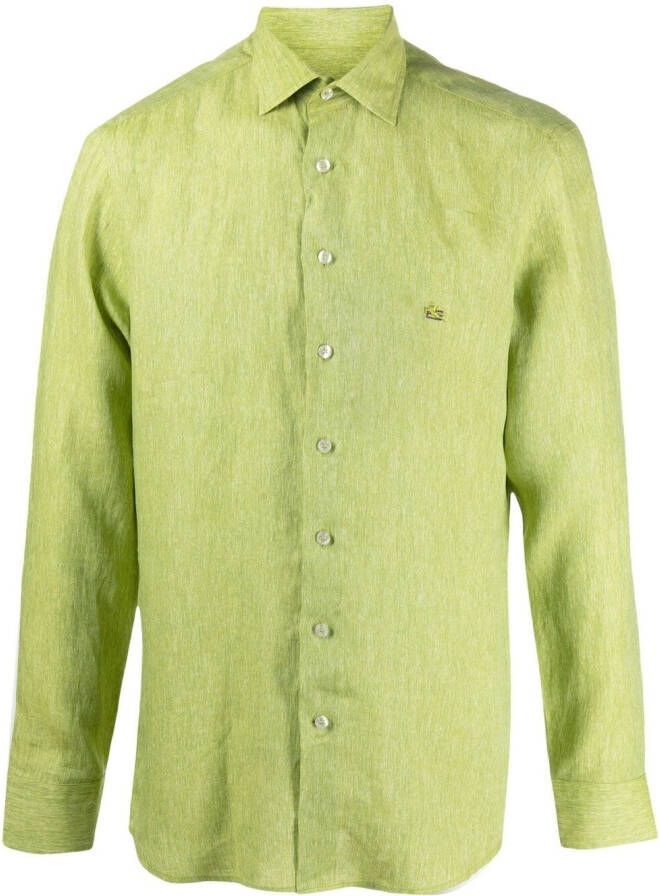 ETRO Overhemd met borduurwerk Groen