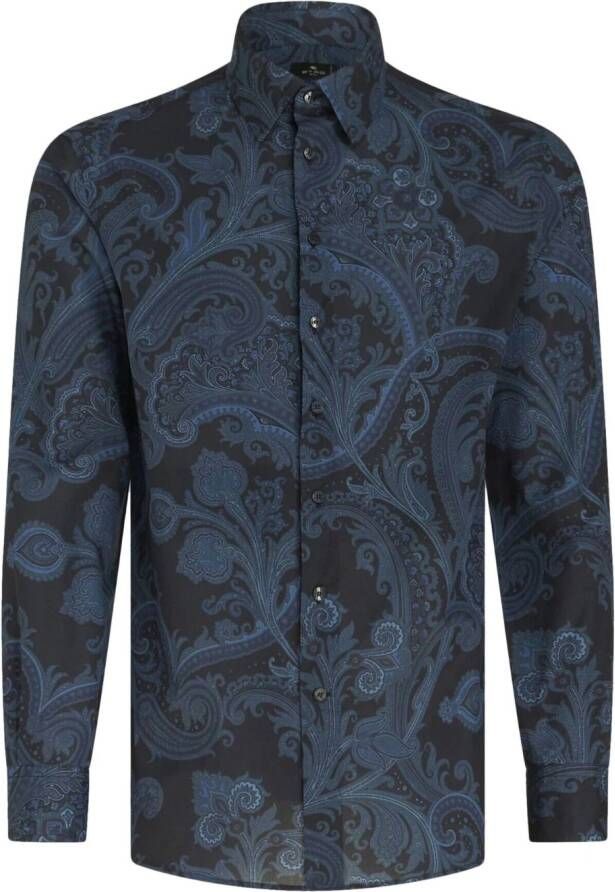 ETRO Overhemd met paisley-print Blauw