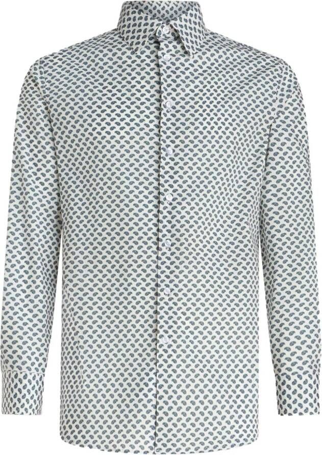 ETRO Overhemd met paisley-print Blauw