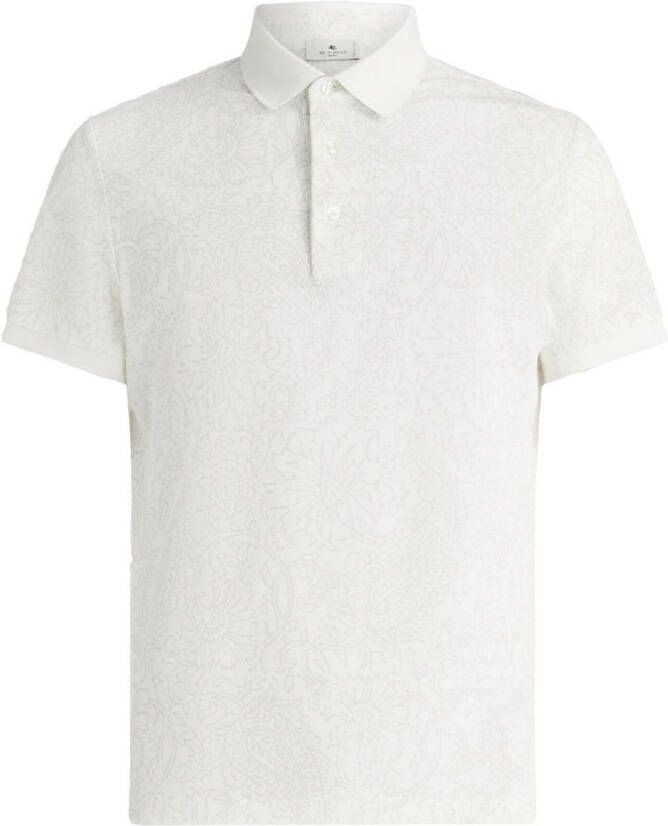 ETRO Poloshirt met bloemenjacquard Wit