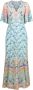 ETRO Midi-jurk met V-hals Blauw - Thumbnail 1