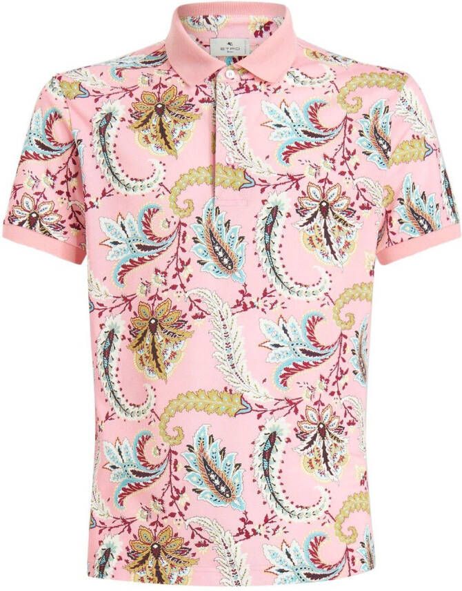 ETRO Poloshirt met paisley-print Roze