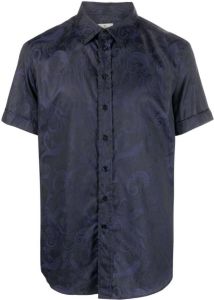 ETRO paisley-print cotton shirt Blauw