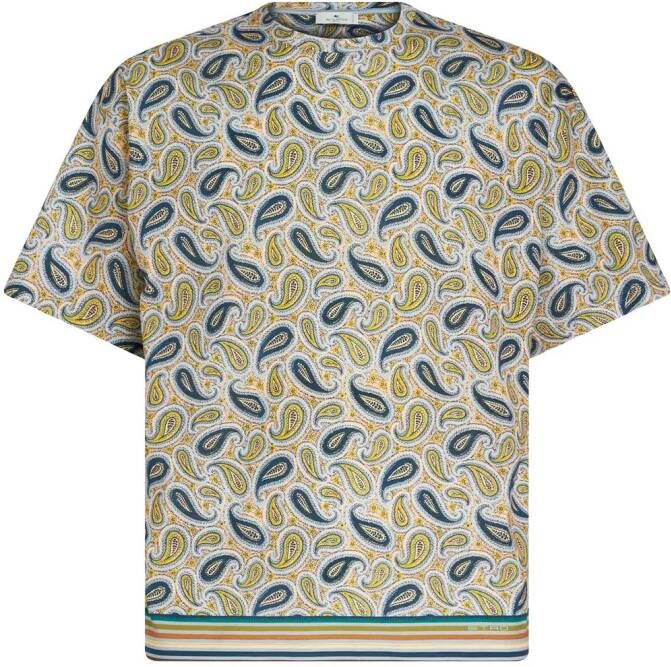 ETRO T-shirt met paisley-print Groen