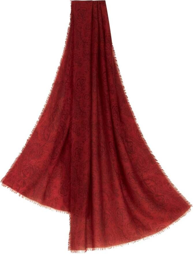 ETRO Sjaal met paisley-print Rood