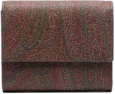 ETRO Portemonnee met paisley-print Bruin
