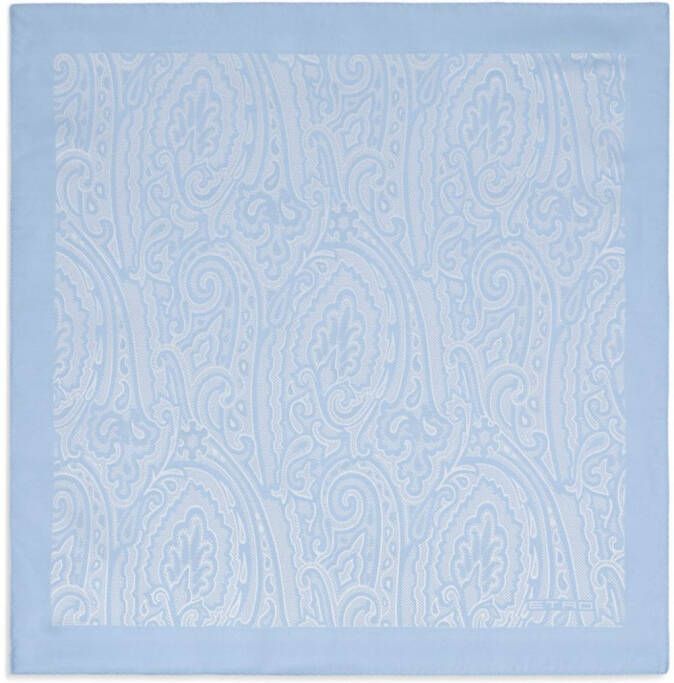 ETRO Pochet met paisley-print Blauw