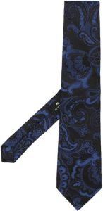 ETRO paisley-print silk tie Zwart