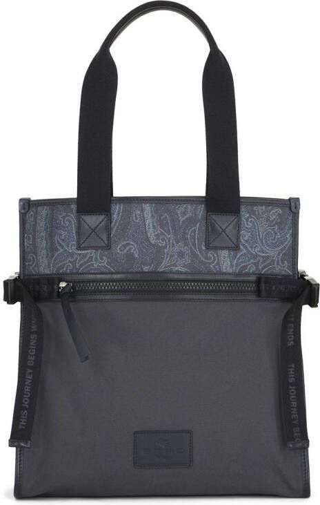 ETRO Shopper met paisley-print Blauw