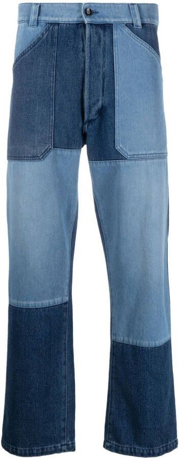 ETRO Jeans met patchwork Blauw