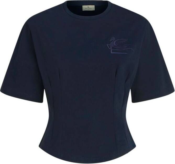 ETRO Cropped T-shirt Blauw