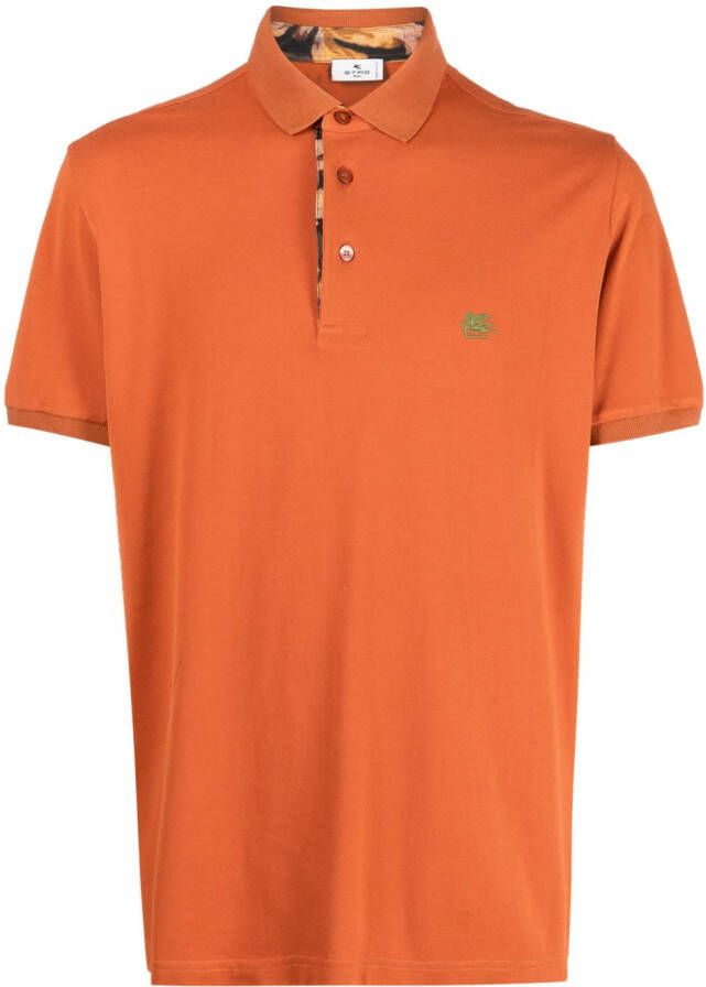 ETRO Poloshirt met geborduurd logo Oranje